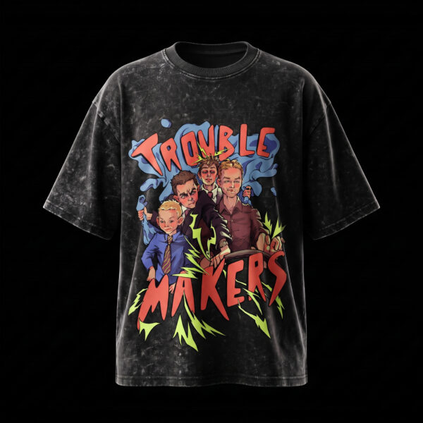 Troublemakers - Snow Black Tee