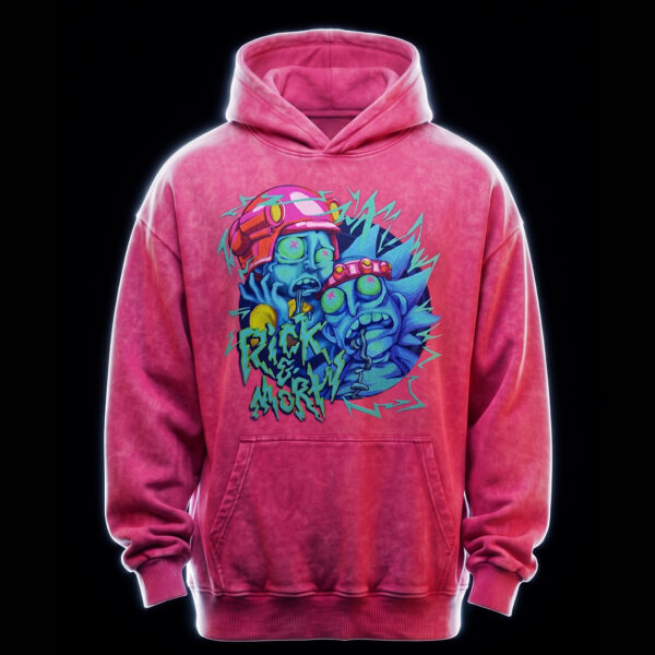 Overdrive - Acid Pink Washed - Long Hoodie