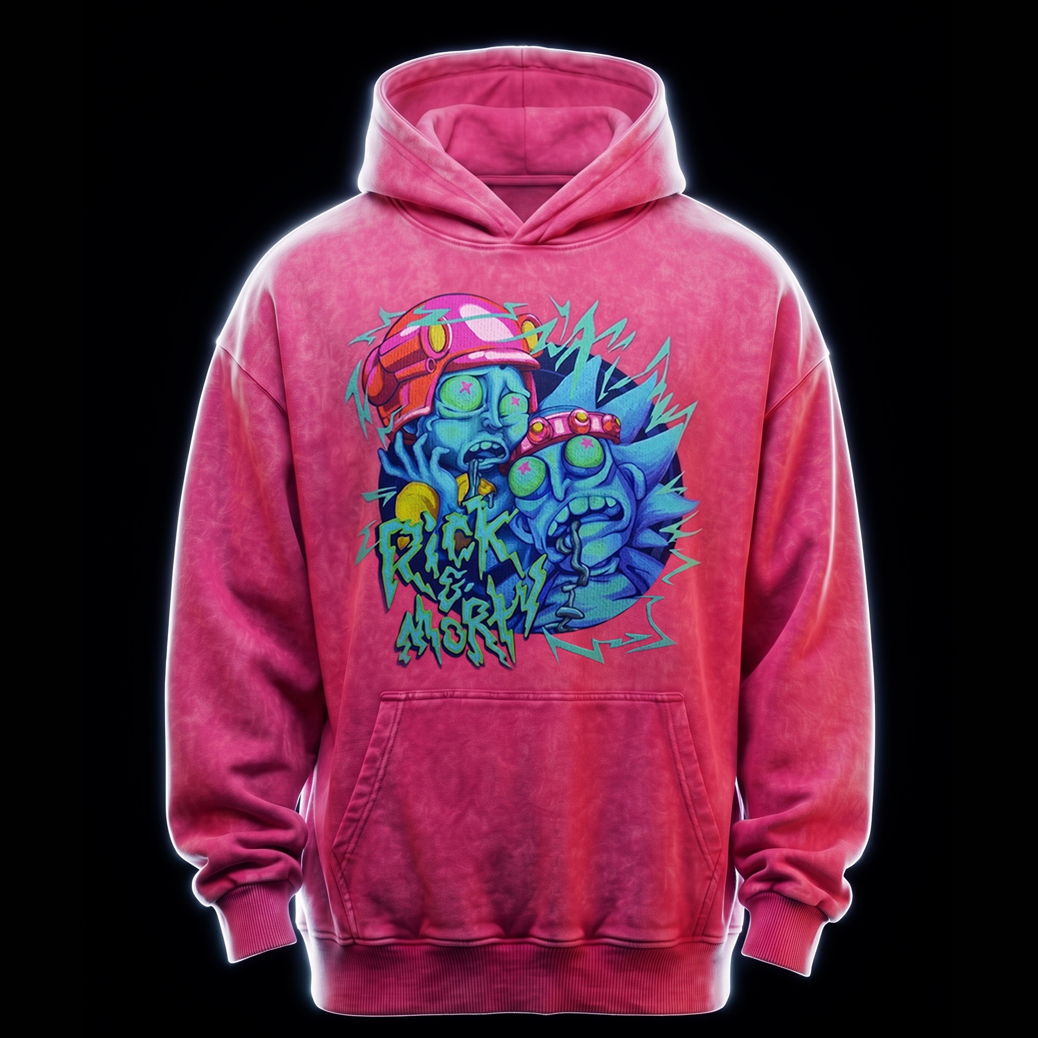 Overdrive - Acid Pink Washed - Long Hoodie