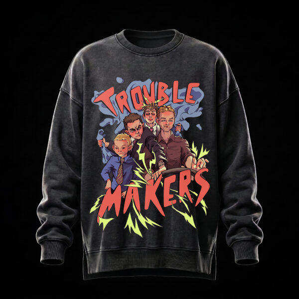 Troublemakers - Vintage Black - Raglan