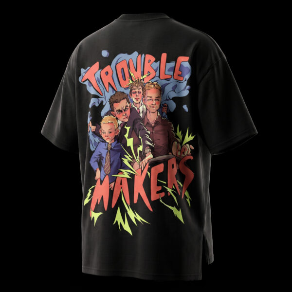 Yes No/Troublemakers - Slit Black Shirt